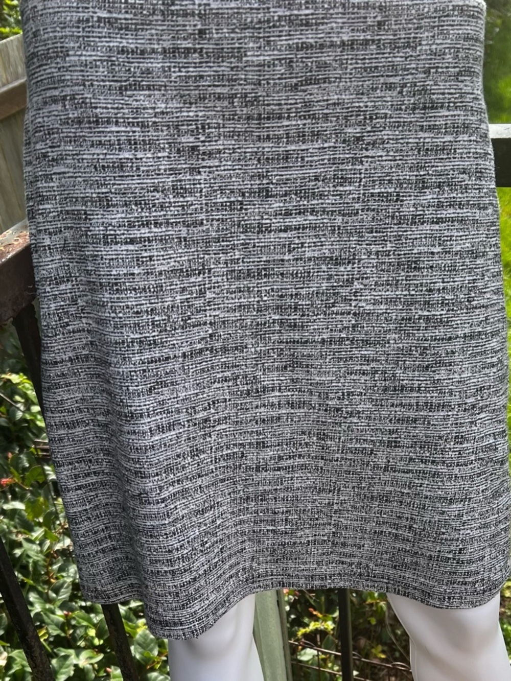 Le Lis Black and White Textured Mini Skirt